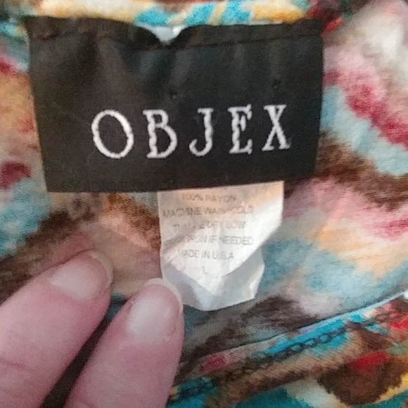 Objex - Multi colored top. - Picture 2 of 2